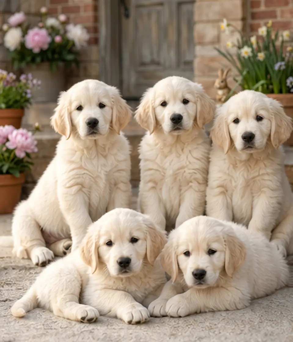 group of puppies